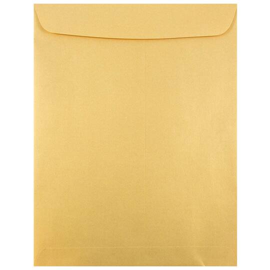 JAM Paper 10" x 13" Gold Stardream Open End Catalog Metallic Envelopes